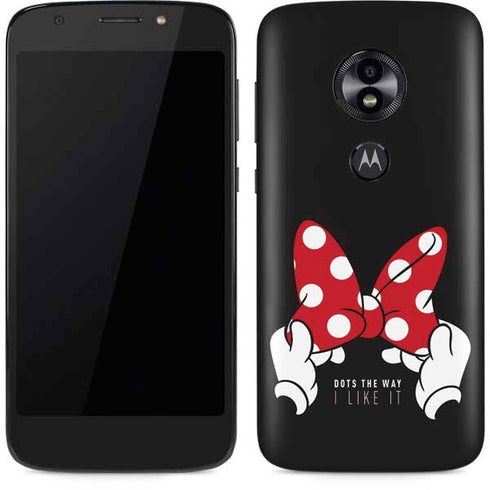 Disney Minnie Mouse Dots The Way Moto E5 Play Skin
